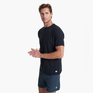 Vuori Tuvalu Tee Blue | Soft Performance Shirt (No Size Tag, Minor Flaw)